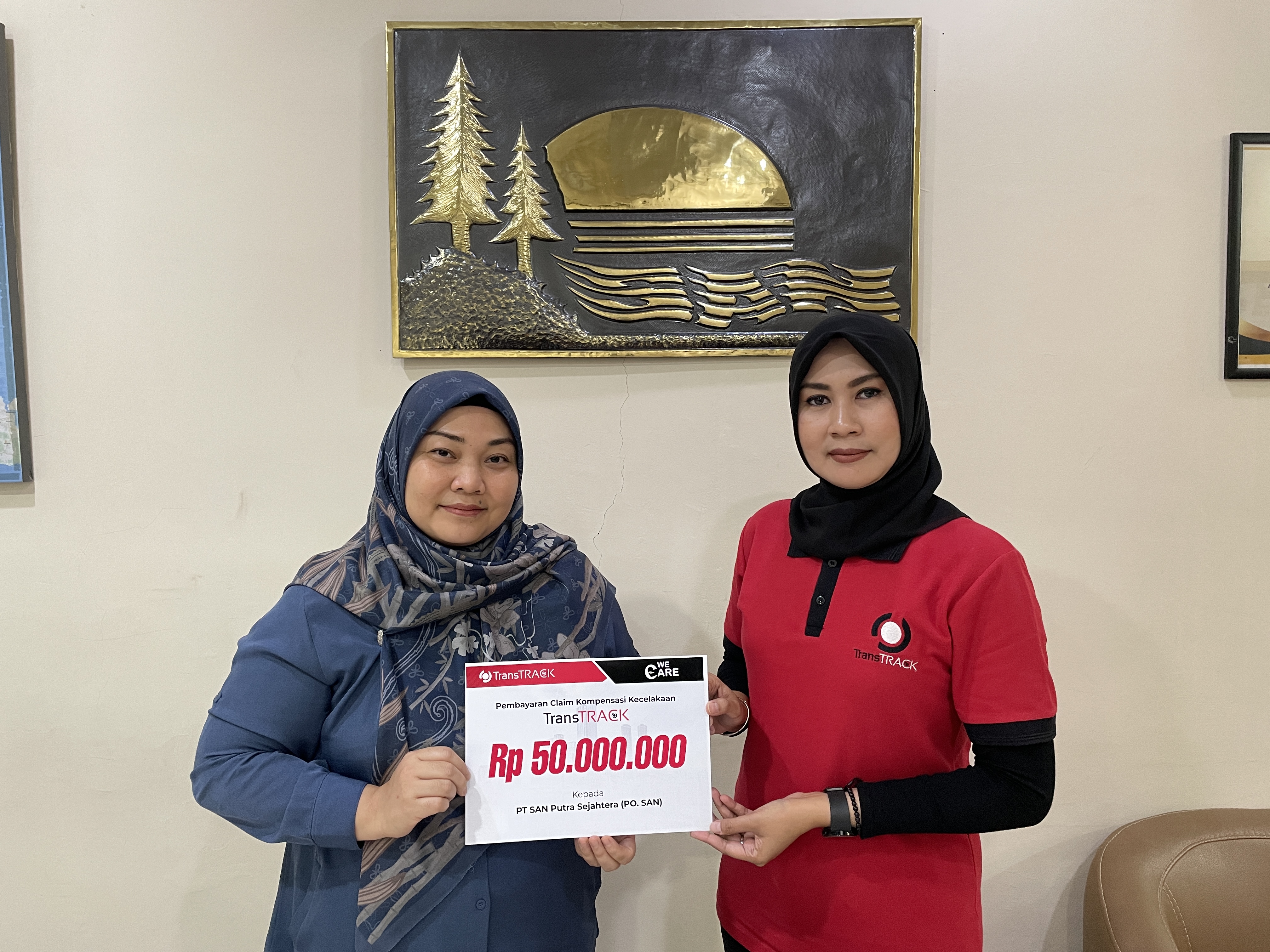 Pemberian Kompensasi Kecelakaan kepada PT San Putra Sejahtera (PO SAN)